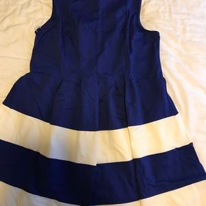 Blue and White sleeveless short dress